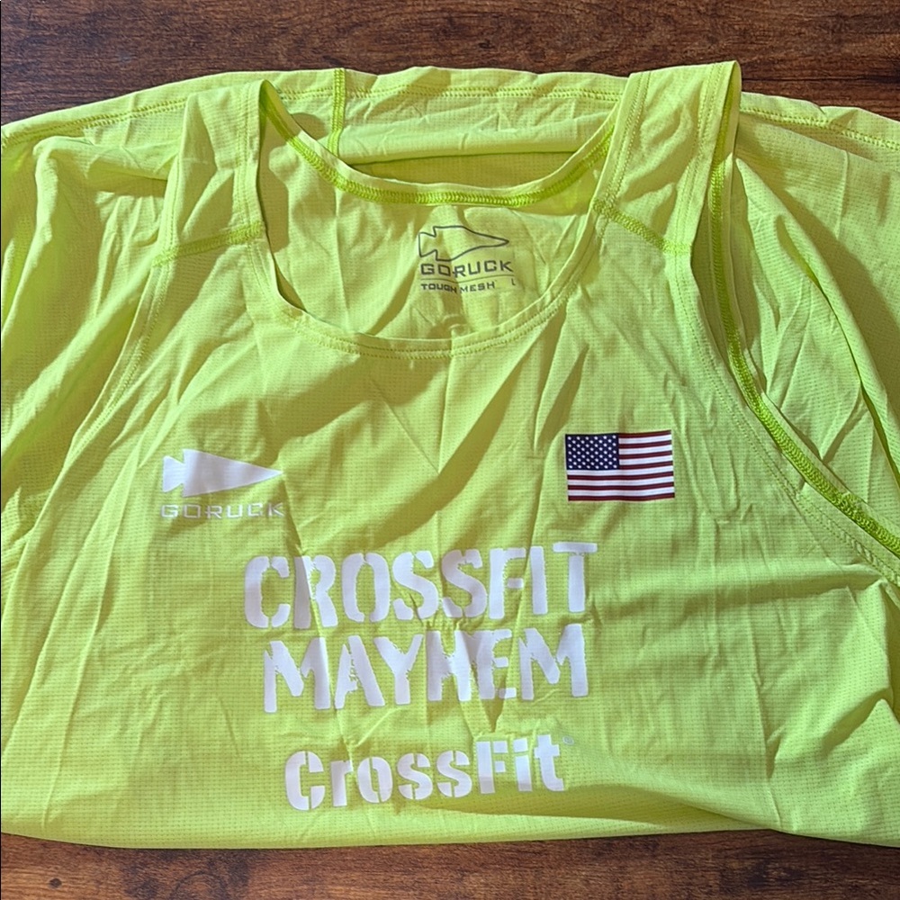 2024 GORUCK CFG Neon Yellow CrossFit Tank Top